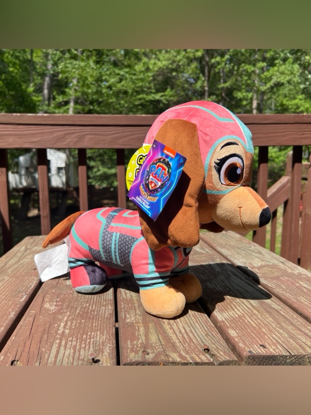 PAW Patrol Skye Mighty Movie Glow In Dark Cuddle Pillow Plush, Nickelodeon 13in
